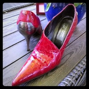 Donald J Pliner leather red shoes